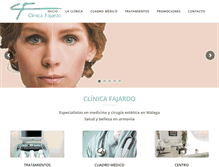 Tablet Screenshot of clinicafajardo.es